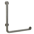 Made To Match 27-1/16" L, L-Shaped, 18 ga. Stainless Steel, Grab Bar, Brushed Nickel GBL1224CSR8